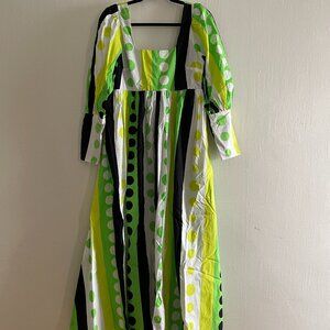 CHRISTOPHER JOHN ROGERS X TARGET Neon Mod Printed Midi Empire Dress Size 6